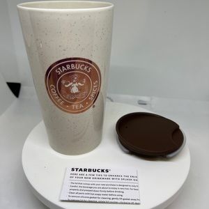 *Rare Starbucks First Store Pike Place Ceramic Tumbler- Original Logo *Rose Gold